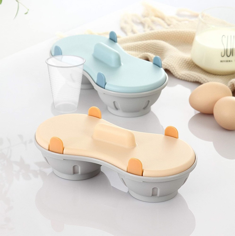 Microwave Egg Steamer, Poached Egg Maker, BPA Free, Blue