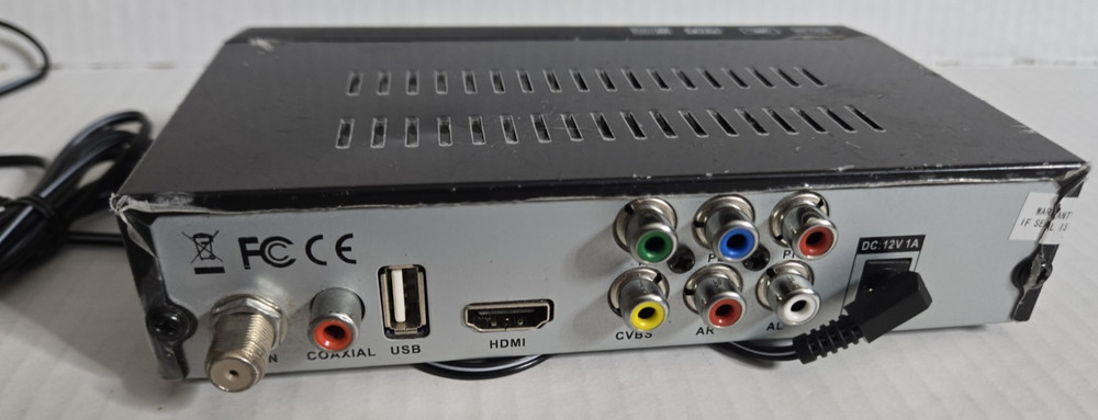 DVB-S2 Digital Video Broadcasting Receiver Box, Black - UNTESTED