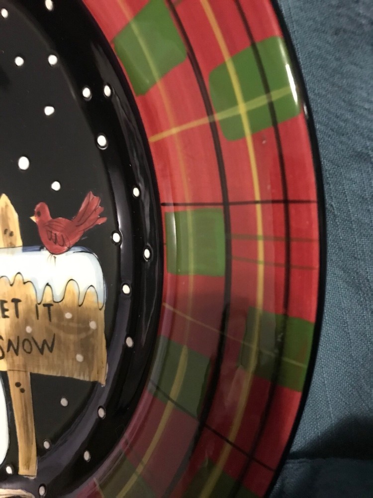 Gates Ware-Holiday Joy pattern 9.75 inch dinner plate