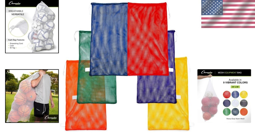 Large Mesh Storage Sack - Lock & ID Tag, Breathable Material