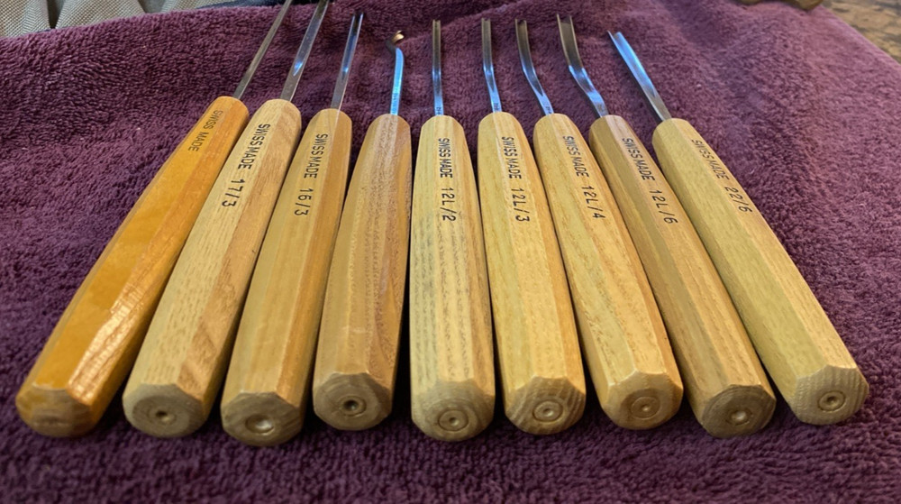 9-pc Pfeil Swiss Made Woodworking Carving Tool Set