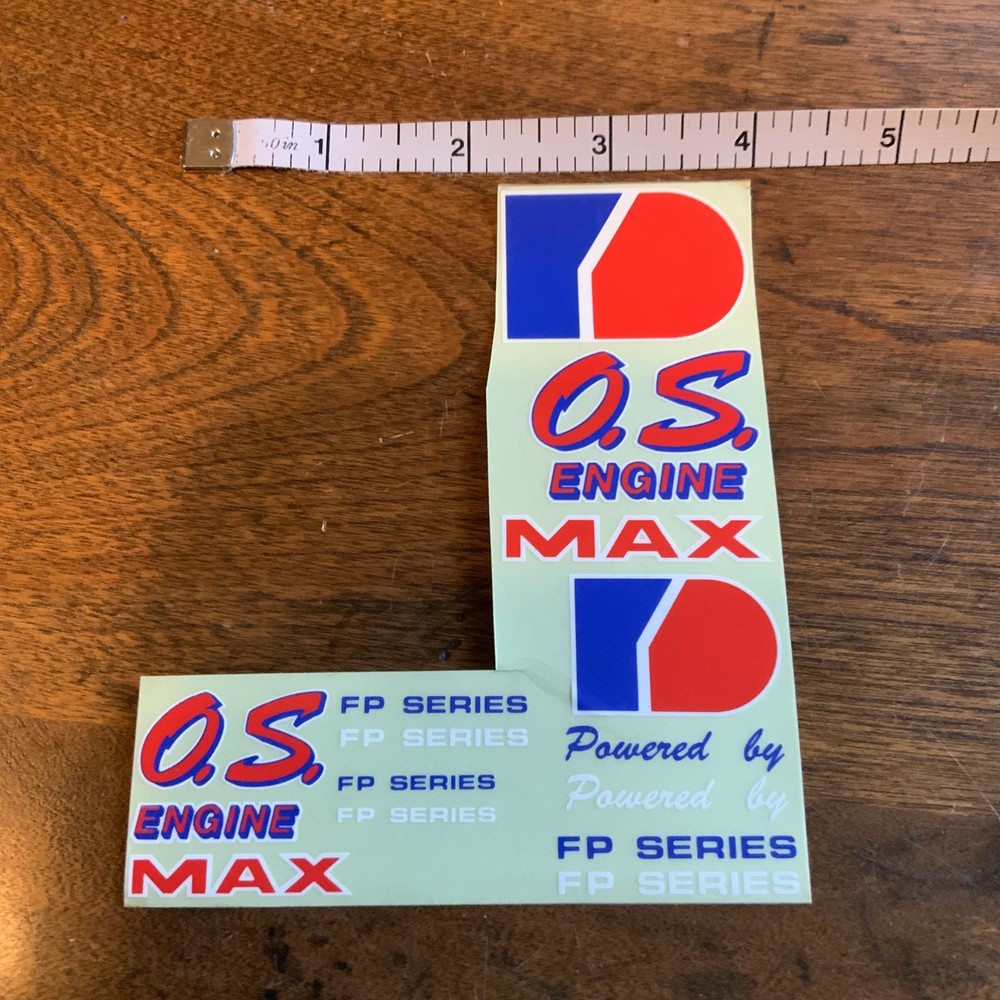 Vintage O.S. ENGINES Decal Sheets & Engine mount Template
