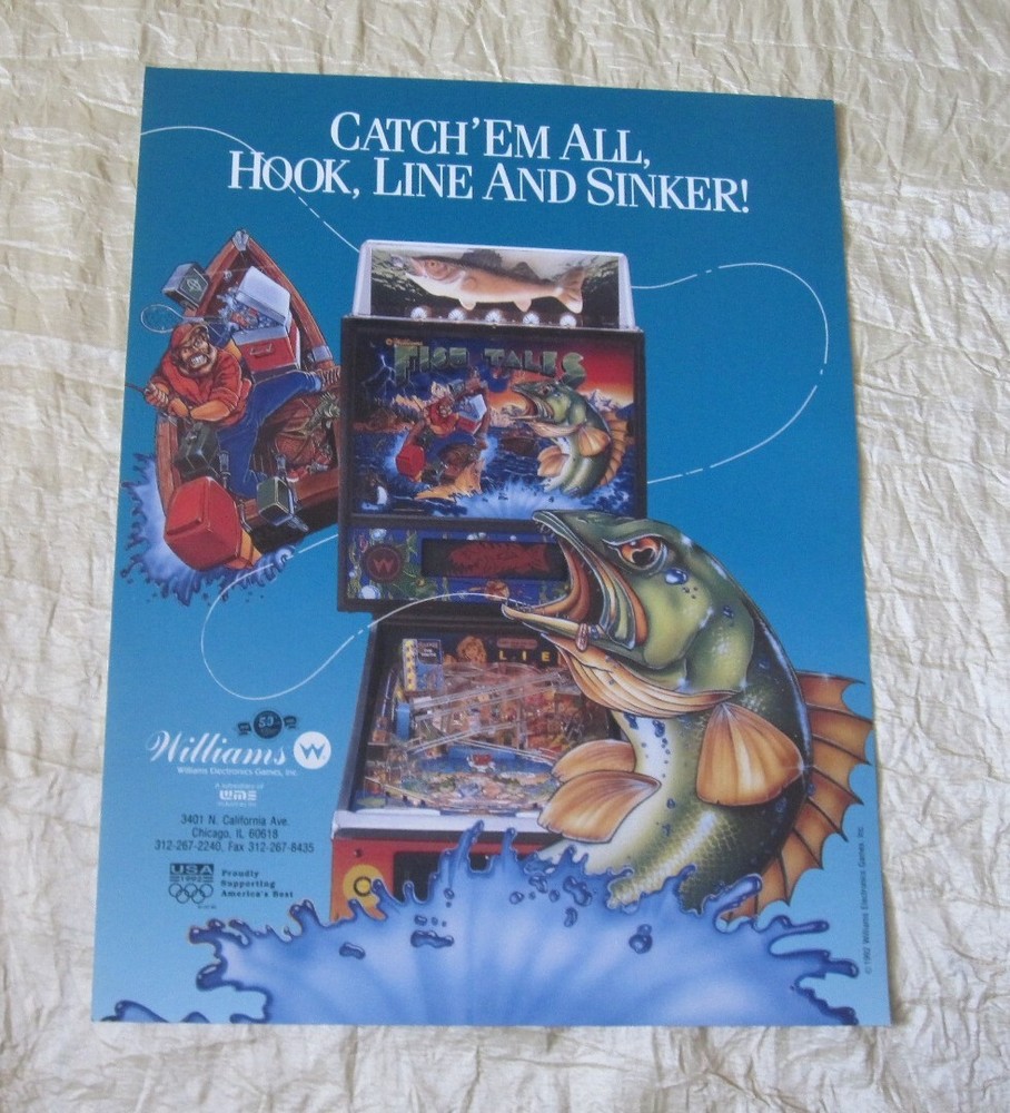 1992 WILLIAMS FISH TALES PINBALL FLYER
