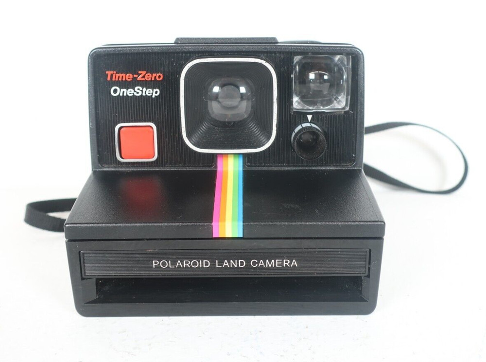 Vintage Polaroid Time Zero One Step Instant Land Camera UNTESTED  With Strap