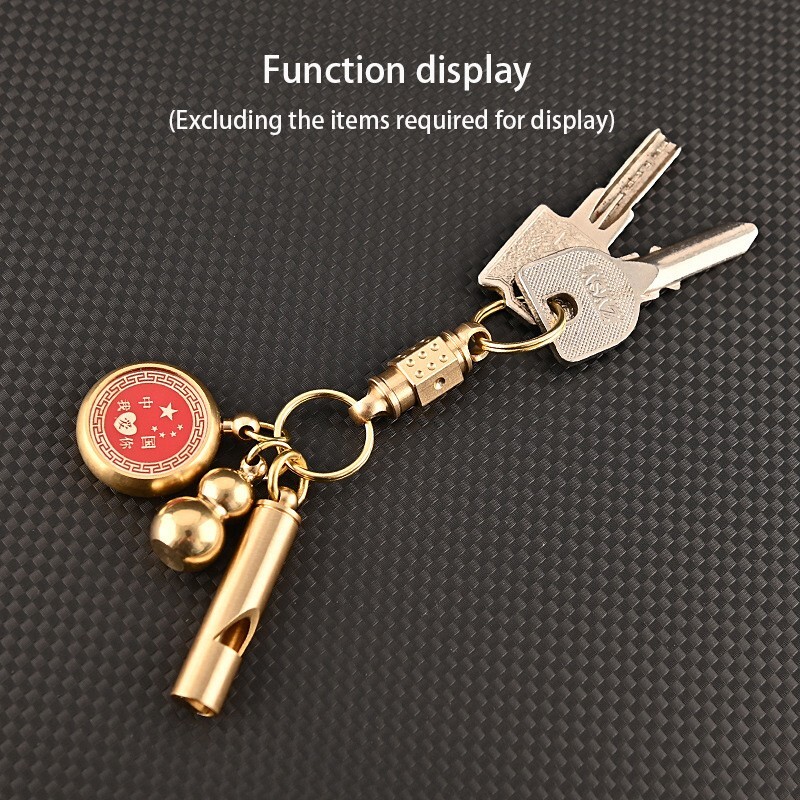 Removed Or Installed Brass Quick Release Hanging Buckle Car Keychain Key Ring