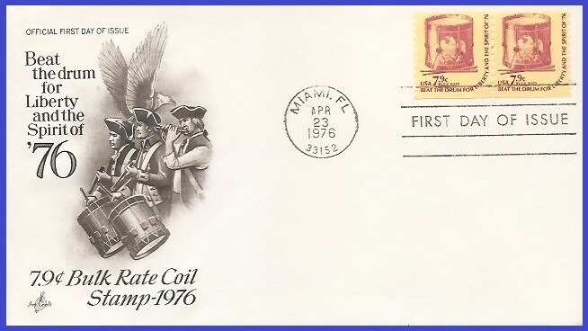 USA5 #1615 U/A ARTCRAFT FDC STR2  Drum