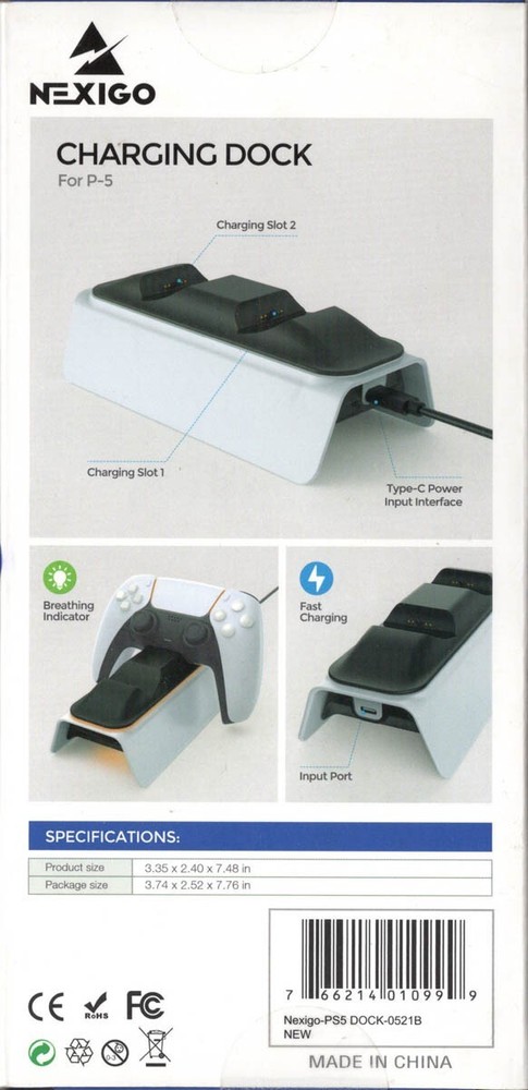 CHARGING DOCK FOR PS5 - Nexigo, New In Box