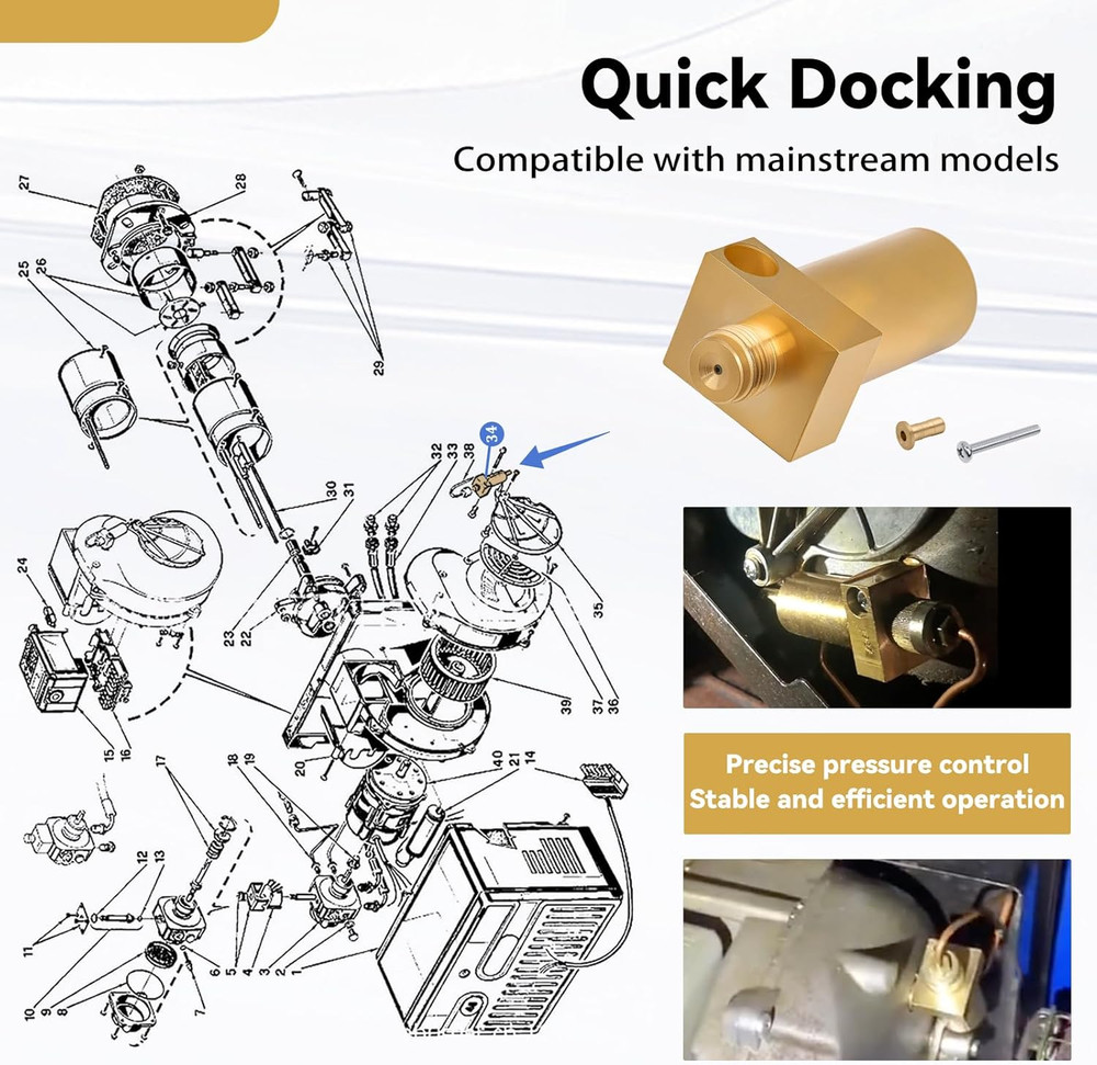 3006911 Burner Hydraulic Jack, Oil Burner Replacement Part for Riello 40 Series