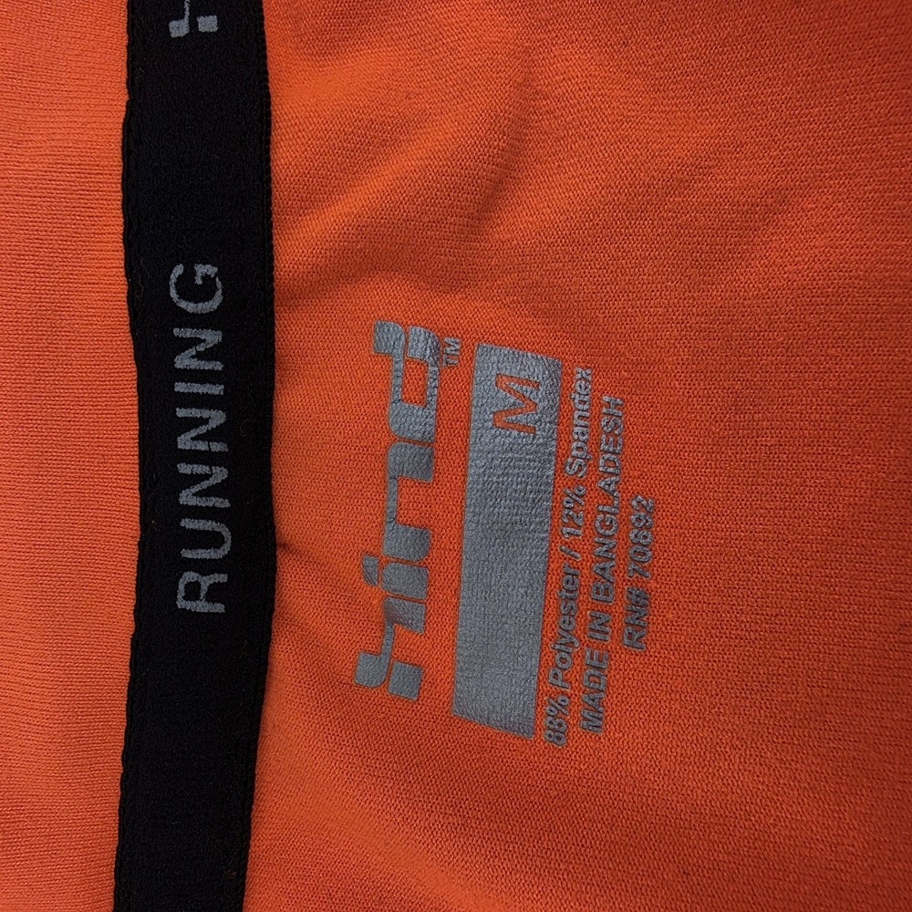 Hind Men's Half Zip Performance Running Jersey Orange Size Medium