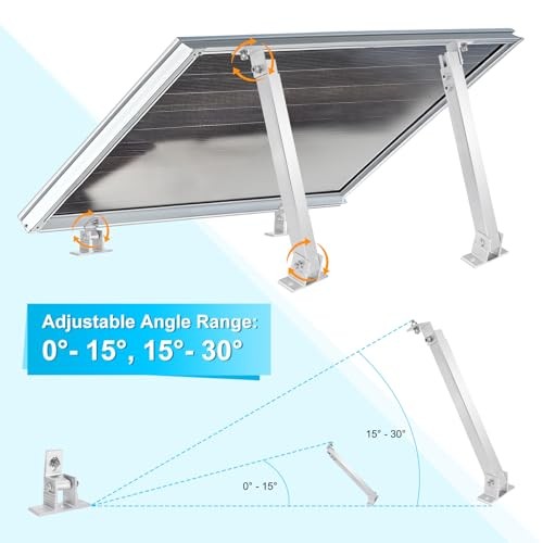 Sets Adjustable Solar Panel Tilts Mount Brackets Aluminum Alloy Mounting 2