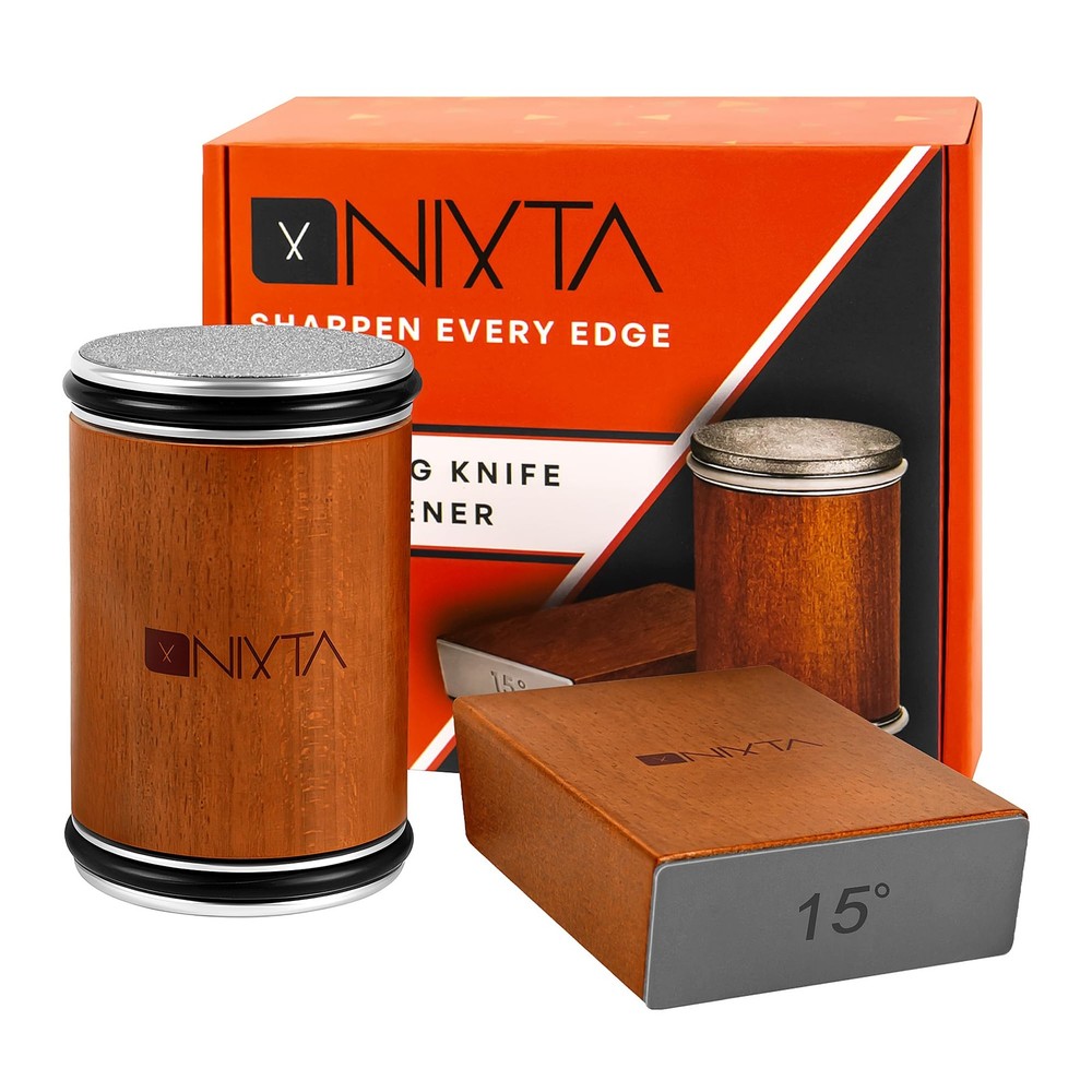 Rolling Knife Sharpener Kit – 3-Stage Manual Knife Sharpener for Kitchen, Che...