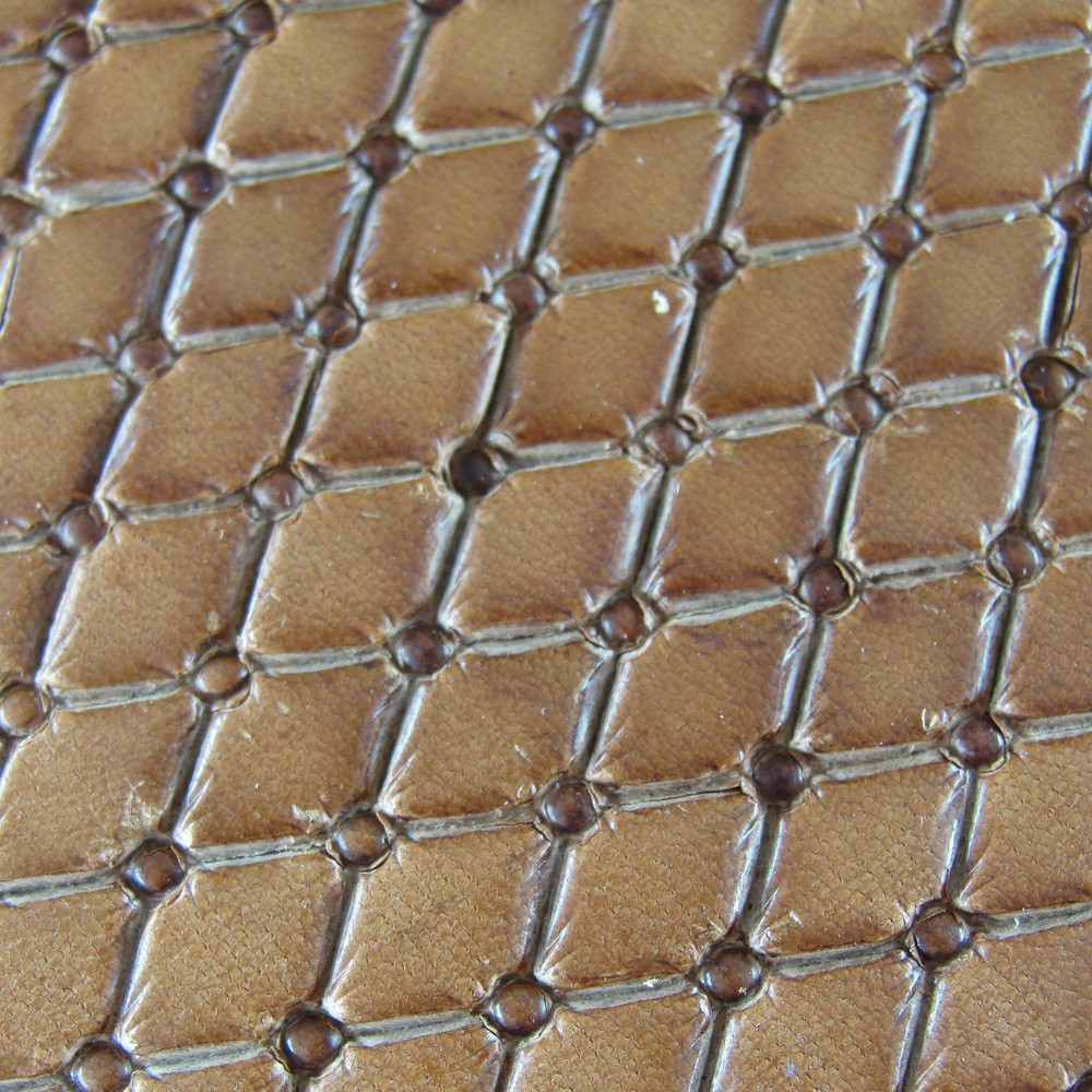 Small Button Tufted/Quilted Pattern Leather Stamp, Stainless Steel Leather Tool