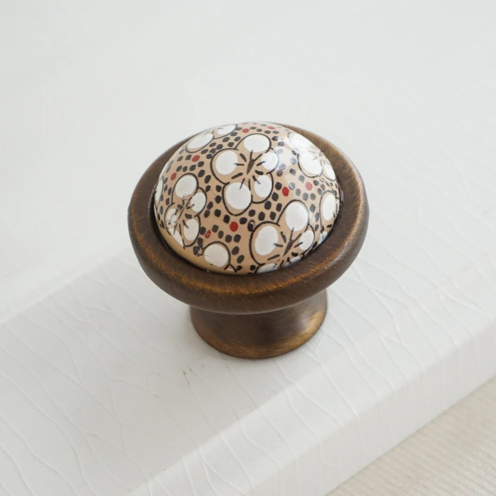 3.78'' 5.0" Ceramic Kitchen Handle Cabinet Pull Rural Chic Dresser Drawer Pull