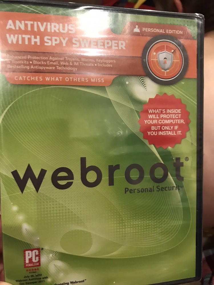 Webroot AntiVirus with Spy Sweeper PC Windows 7 Software Computer