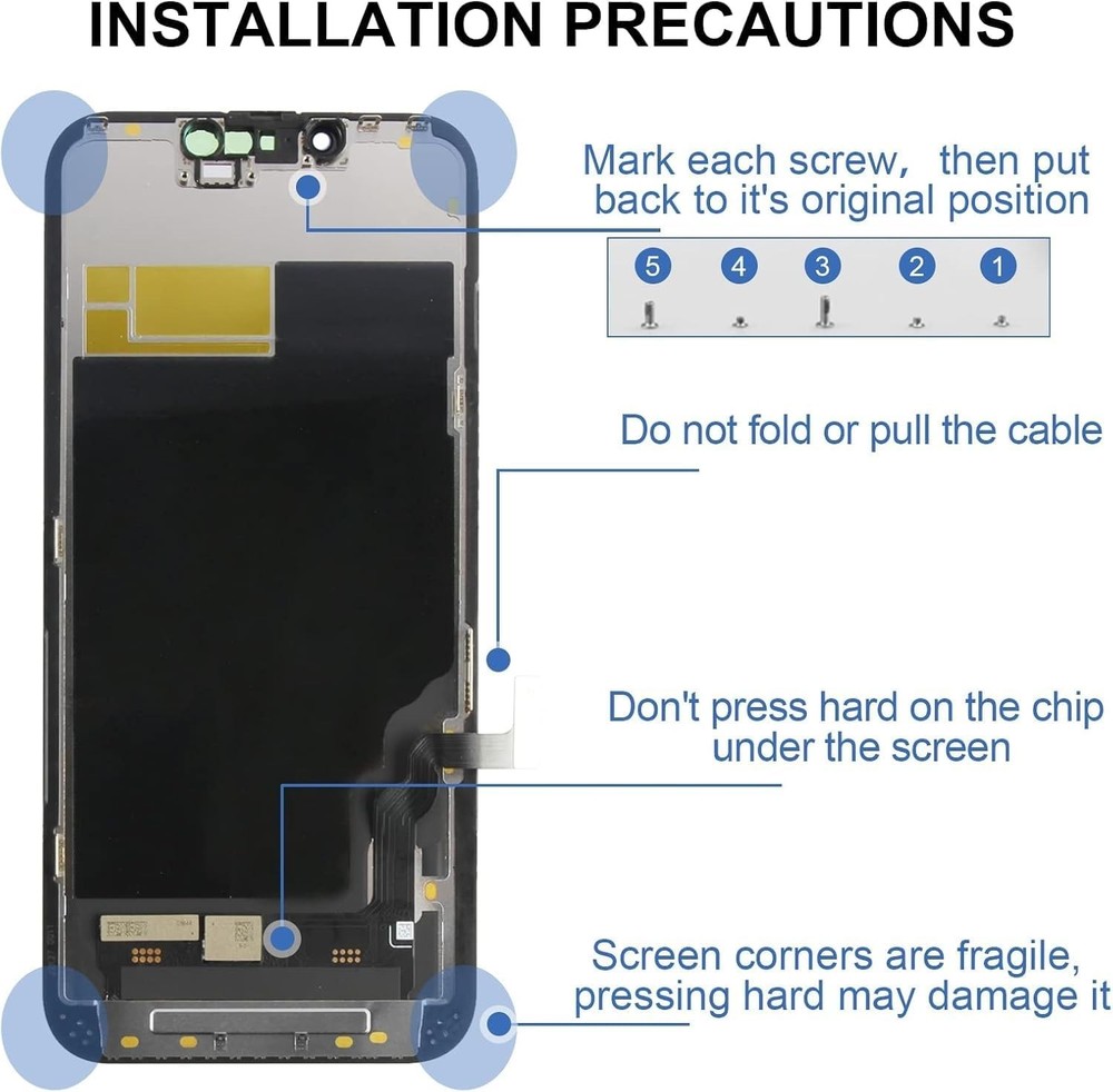 For iPhone 14 Pro Max LCD Touch Screen Digitizer Replacement Assembly Display