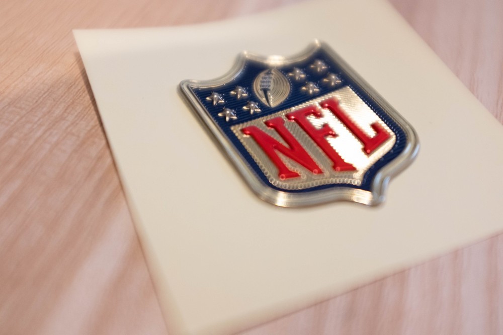 Gold NFL Shield MVP Iron On Plastic Jersey Patch New
