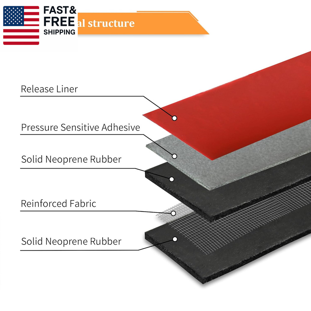 Adhesive Reinforced Solid Rubber Sheets, Rolls & Strips Inserted 1/4 (.250)"