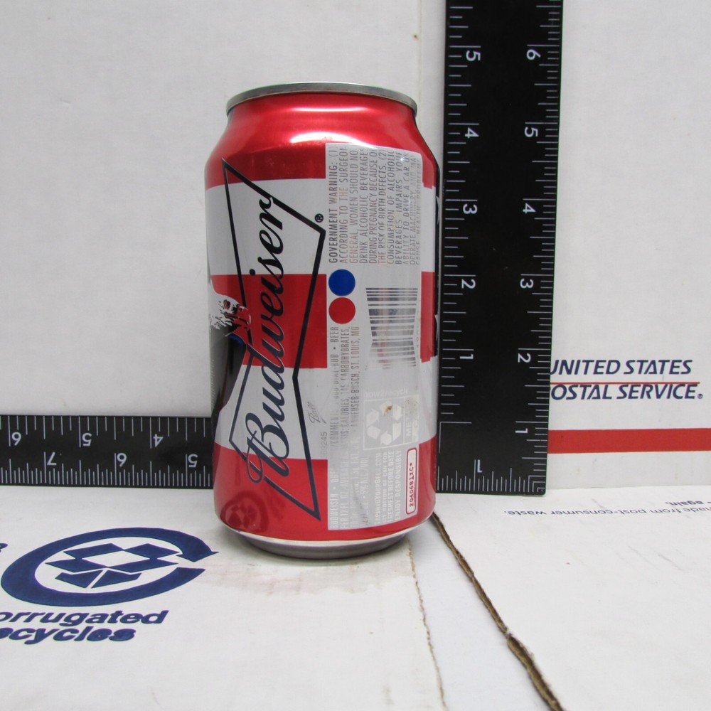 2022 Budweiser LIMITED empty 12oz beer can FREEDOM LET IT RING EAGLE FLAG