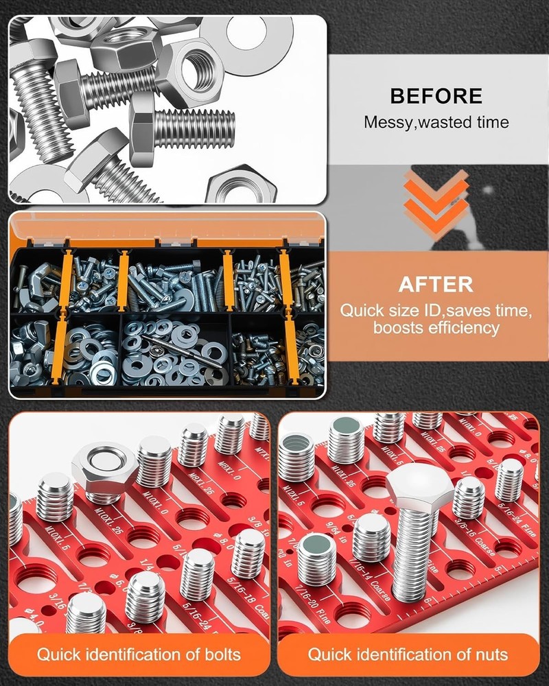 57 Nut and Bolt Thread Checker Thread Checker Standard and Metric