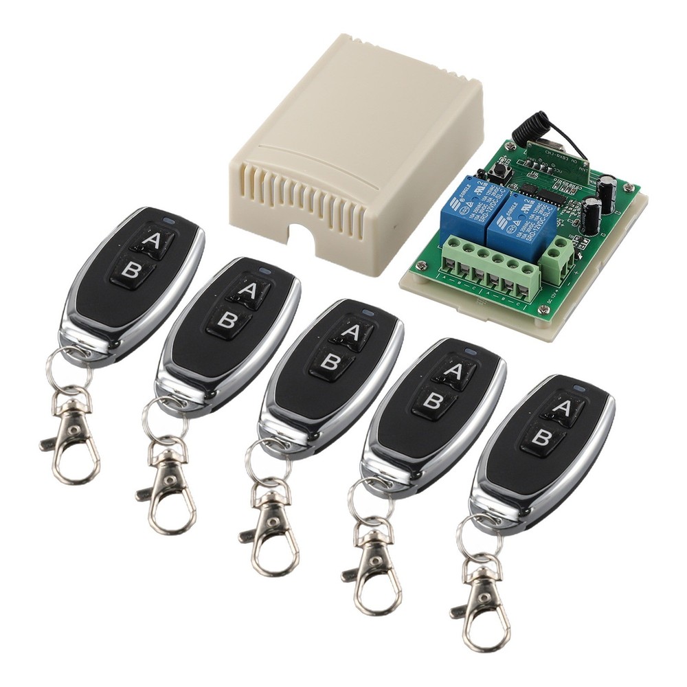 2 CH Wireless Gate Garage Door Opener Remote Control Switch Receiver Transmitter