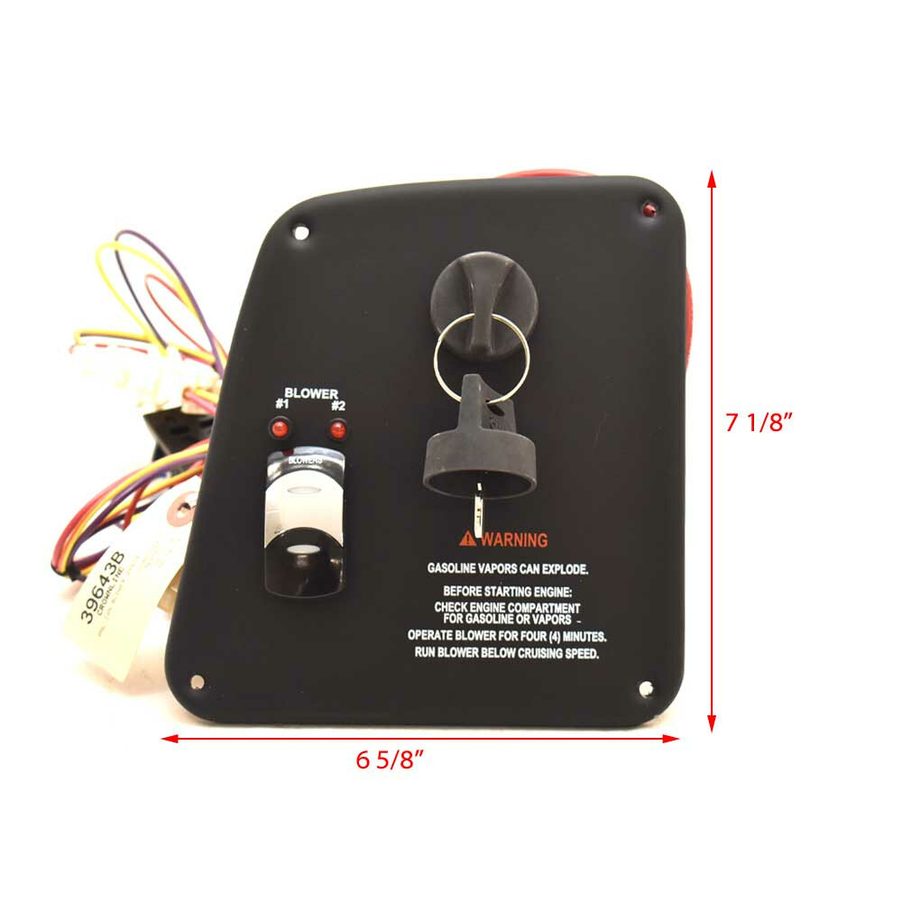 Crownline Boat Ignition Switch Panel 44082 | 294 CR Matte Black