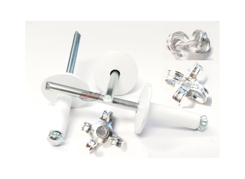 White 3/16" Rivet Large Head Exploding Banana Peel Aluminum Pop Rivets 250 pack