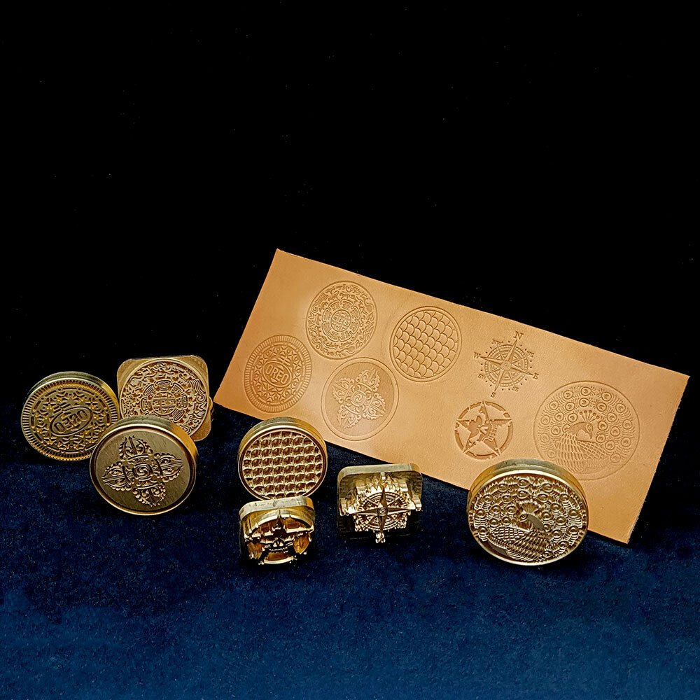 Custom made Solid Brass Stamp Leather Craft Woodwork Cake Stamping DIY Tools