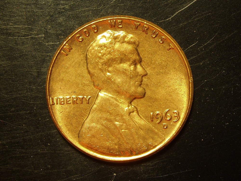 1963-D UNC LINCOLN MEMORIAL CENT #1