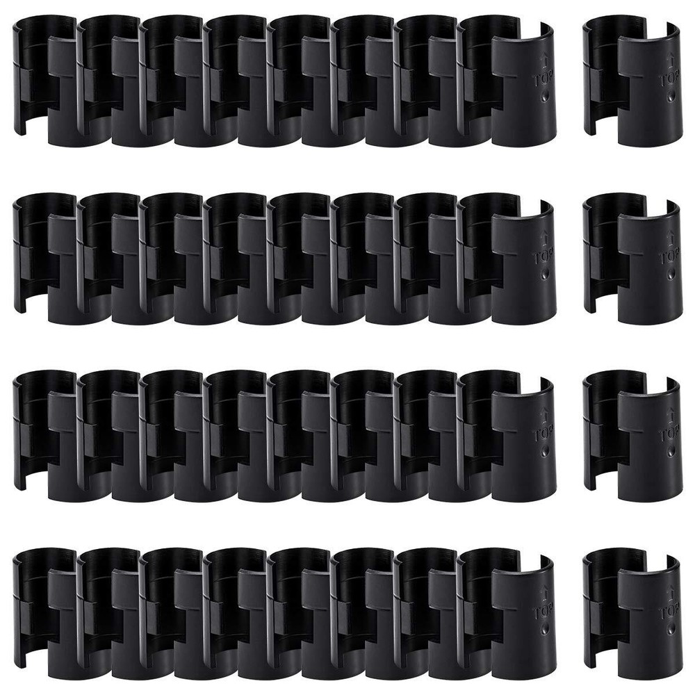 72 Pack Plastic Wire Shelf Clips for 1 Inch Posts Wire Shelving System