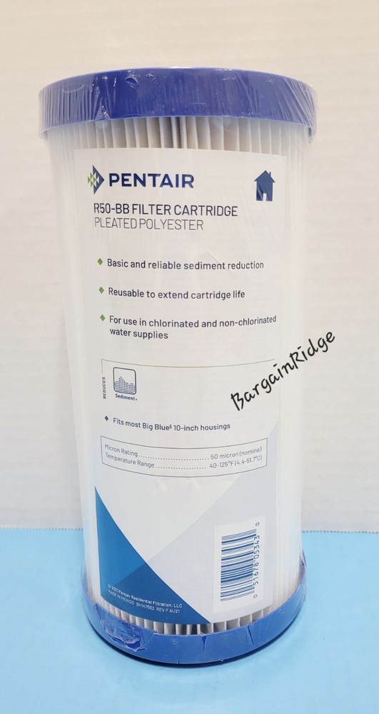 Pentair R50-BB Filter Cartridge Pleated, New, BOTOM END CAP IS BROKEN