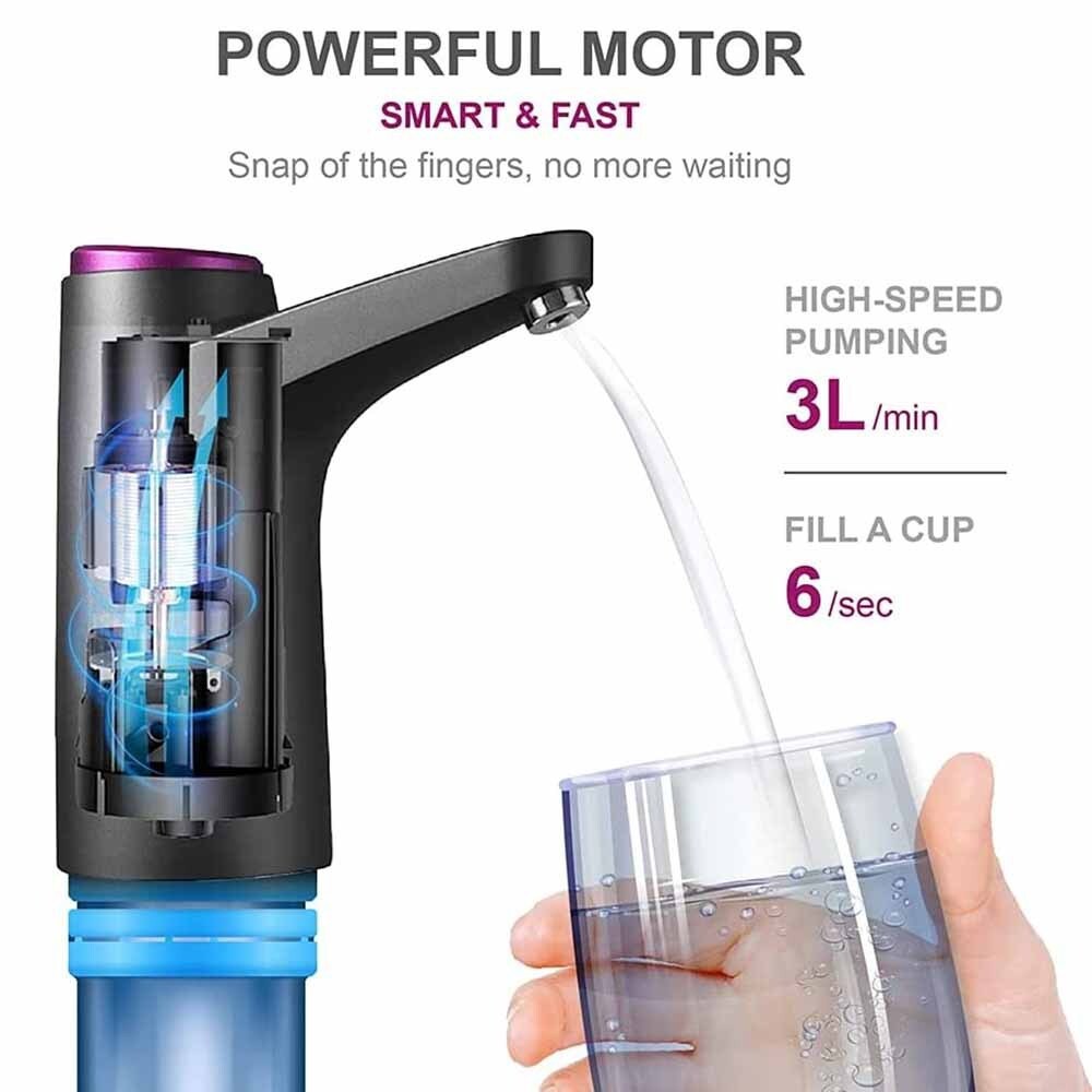Water Bottle Switch Pump USB Electric Automatic Universal Jug Dispenser 5 Gallon