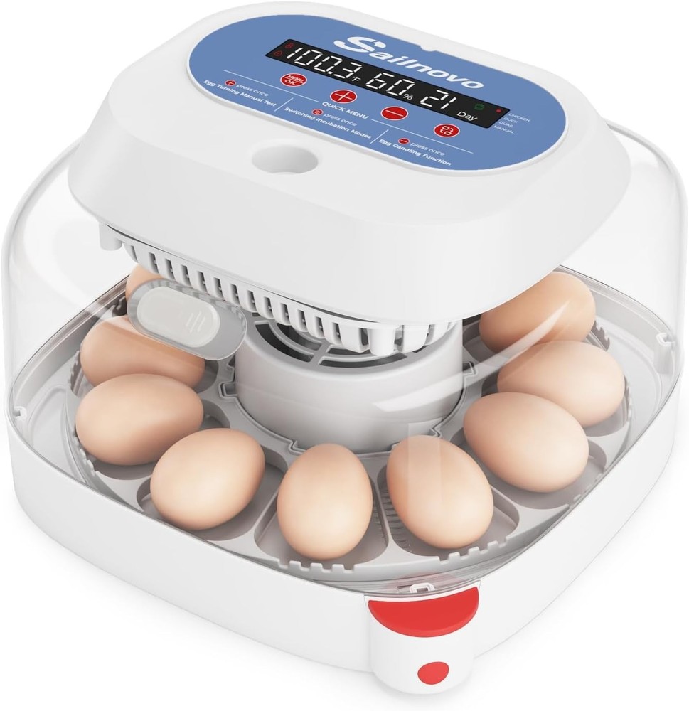Incubators for Hatching Eggs 12 Egg Incubator with 4 Modes Temperature Control