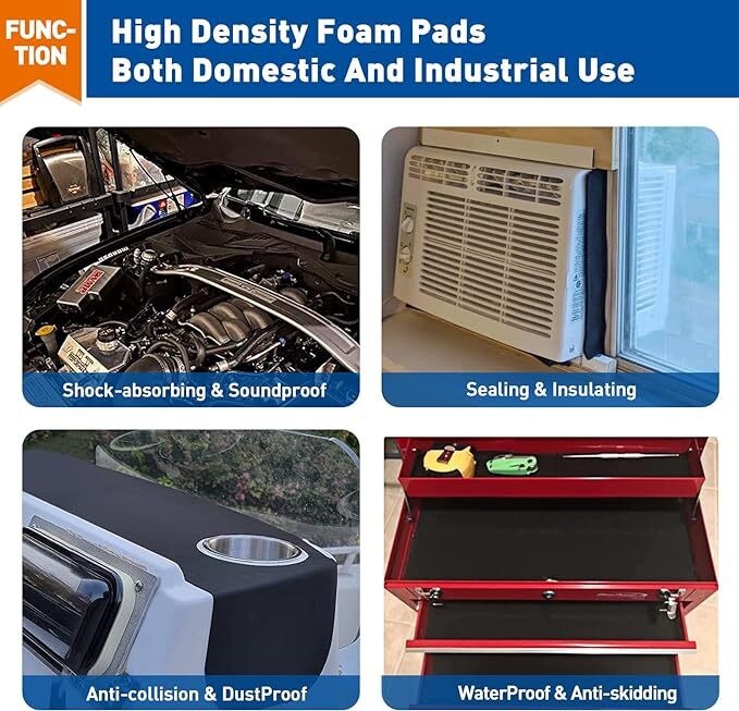 2Roll Foam Padding Sheet Roll with Adhesive,Adhesive Foam Pad,Closed Cell Foam