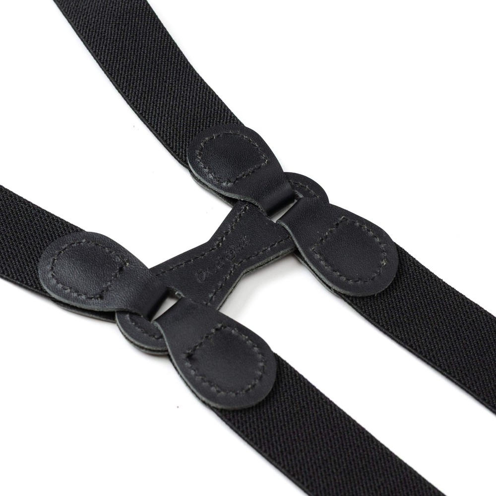 Black H-Back Formal Suspenders