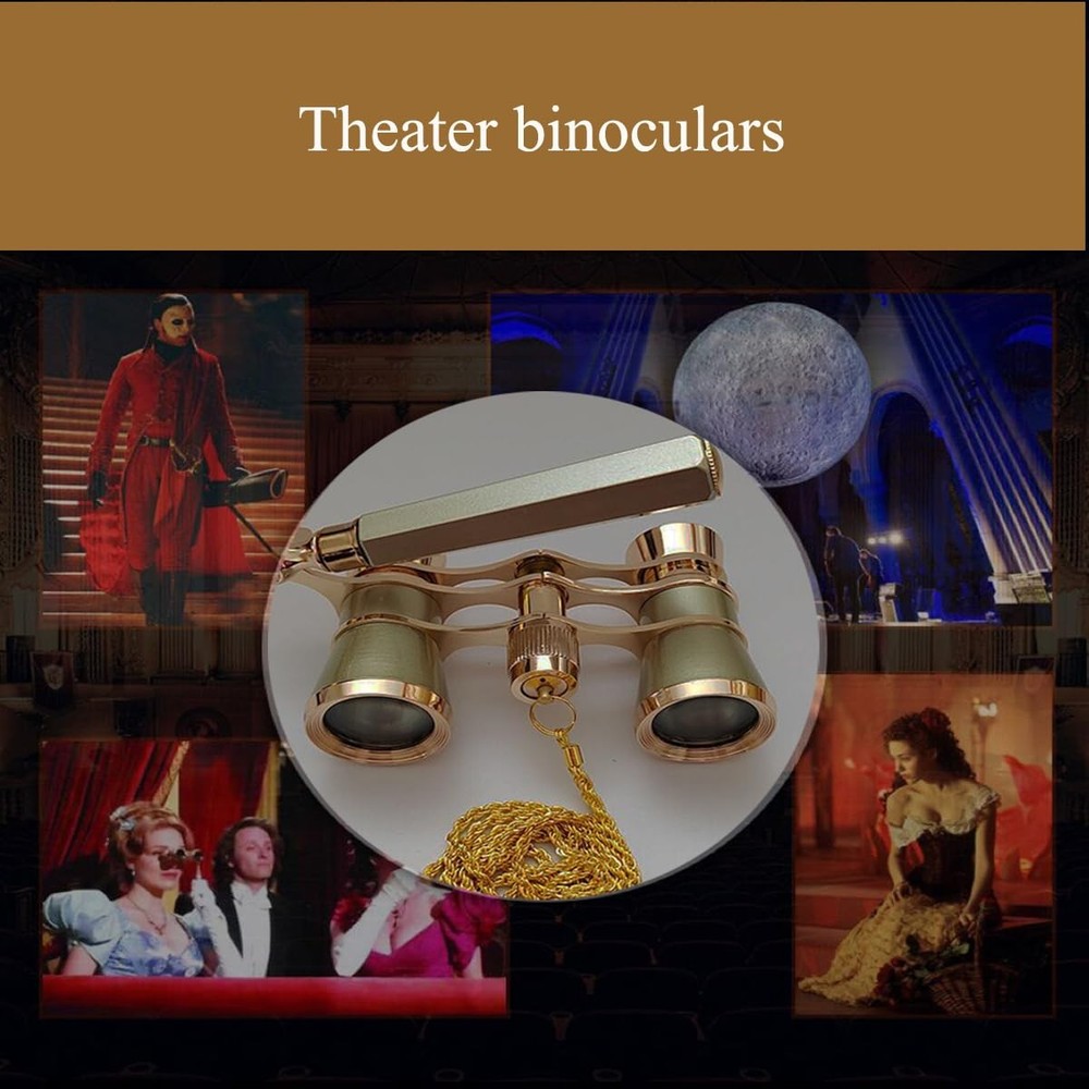 Binocular Telescope 3 × 25,Foldable Handle,Compact Lightweight with Chain,Ope...