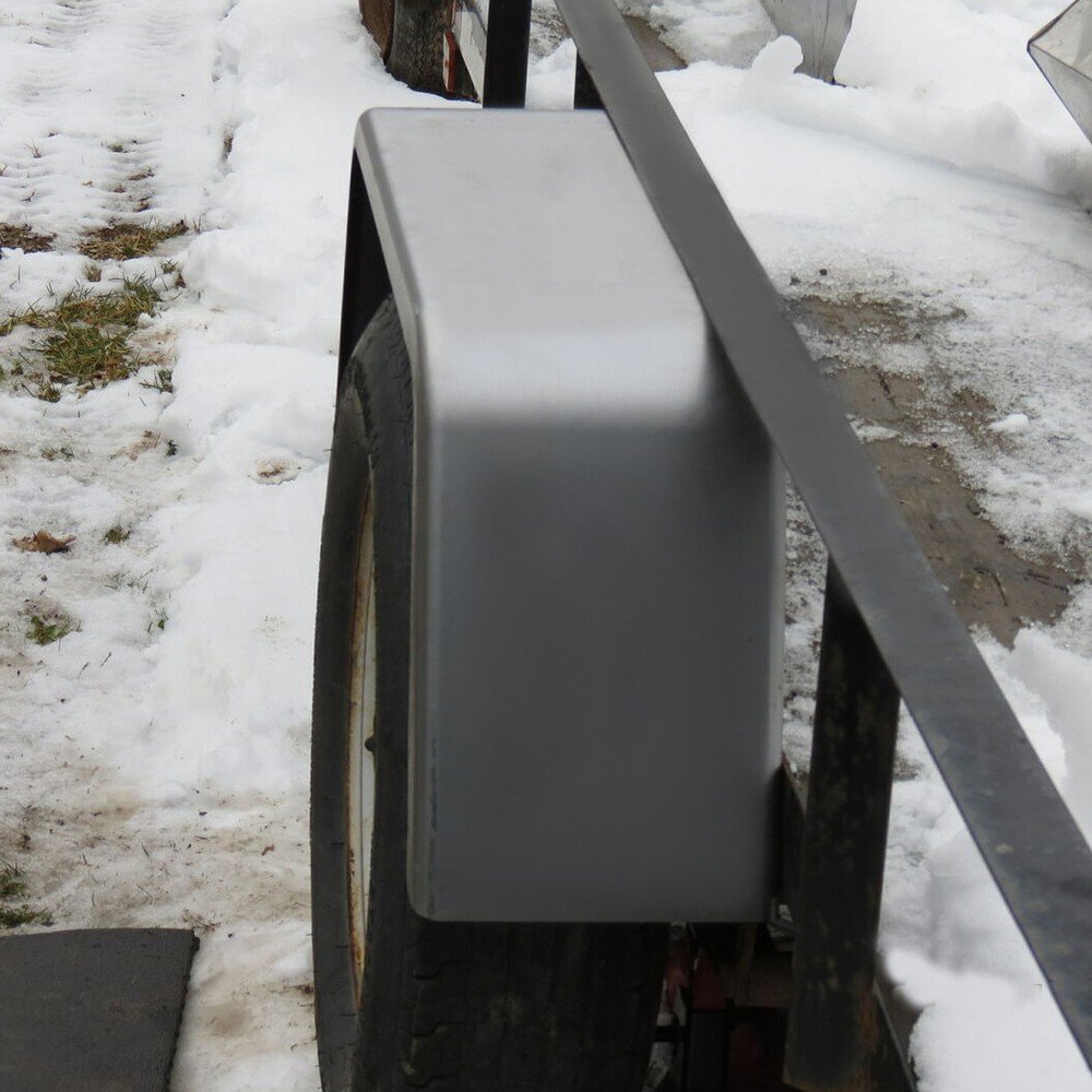 32"Lx9"Wx13"H Paintable Square Cargo Trailer Fenders Pair for 14" 15" 16" Tires