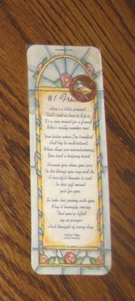 #1 Friend - Coin Bookmark - Dicksons - 1995