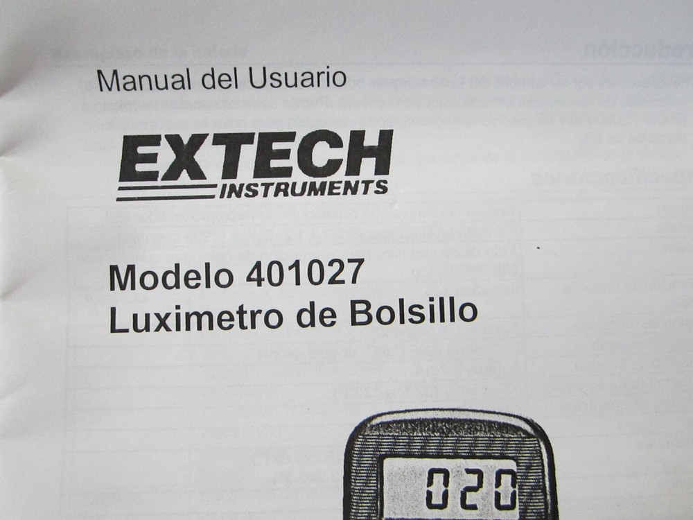 EXTECH 401027 FOOT CANDLE LIGHT METER