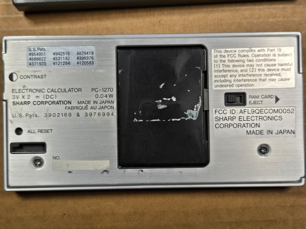 Sharp PC-1270 Pocket Computer Calculator Working Well (1)