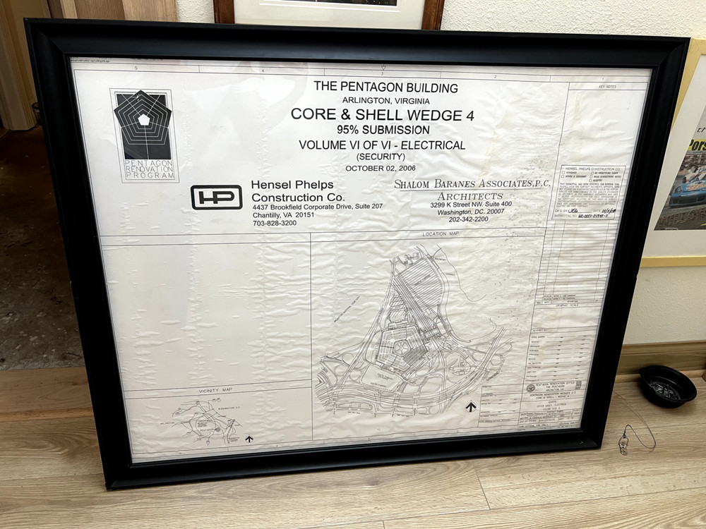 Original Pentagon Blueprints. 30 pages available. Every image varies.