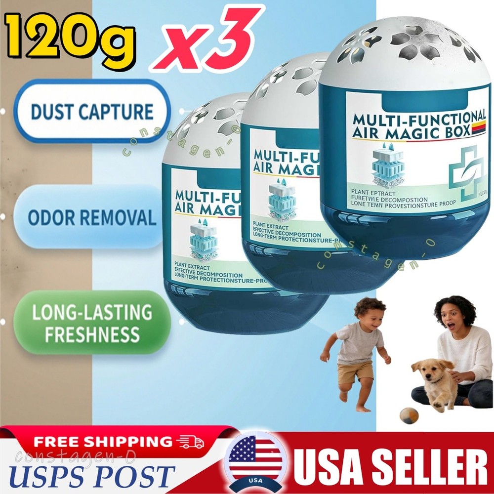 3x Indoor Air Purification Dust Removal Magic Box,Multi-functional Air Magic Box