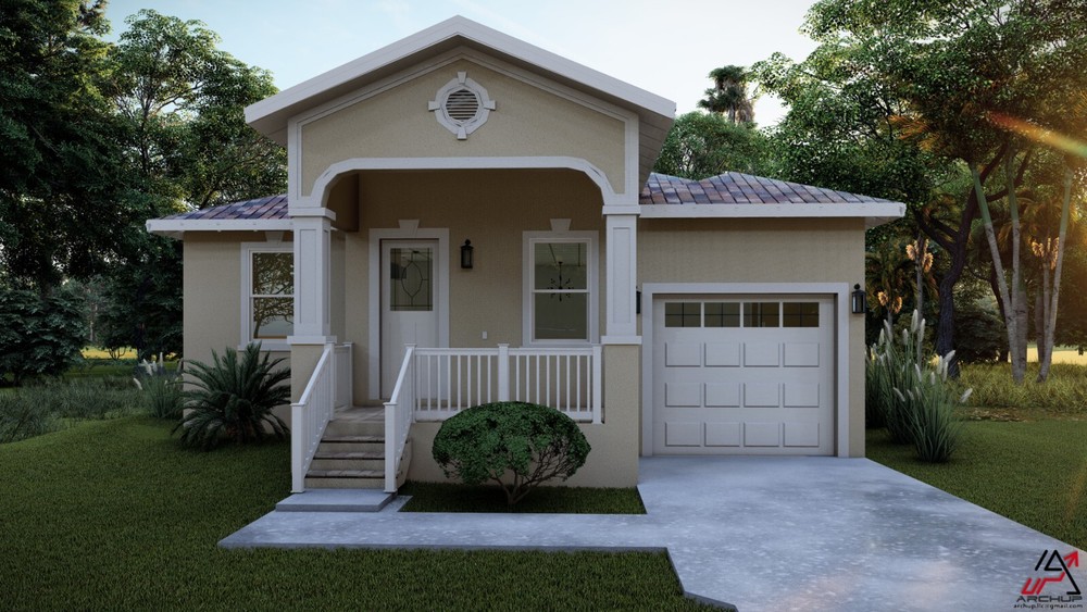 BLUEPRINTS MEDITERRANEAN HOUSE PLAN ARCHUP #124