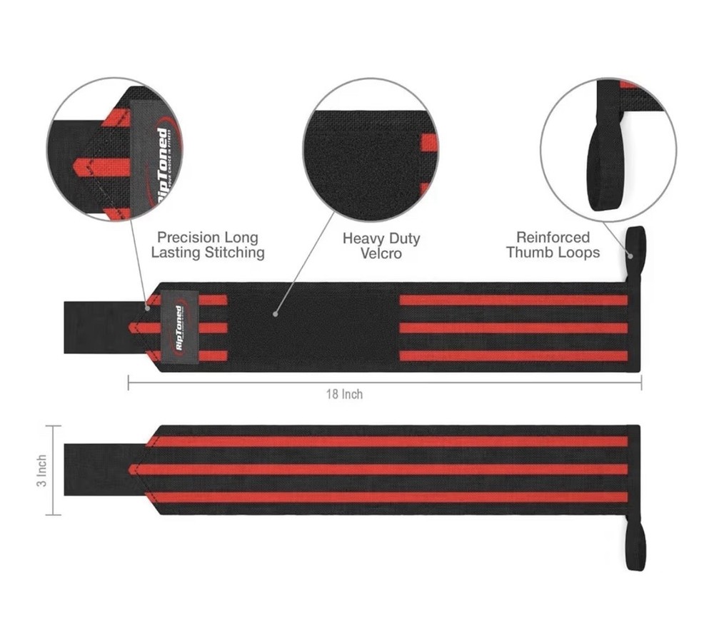 Rip Toned Wrist Wraps & Lifting Straps Combo