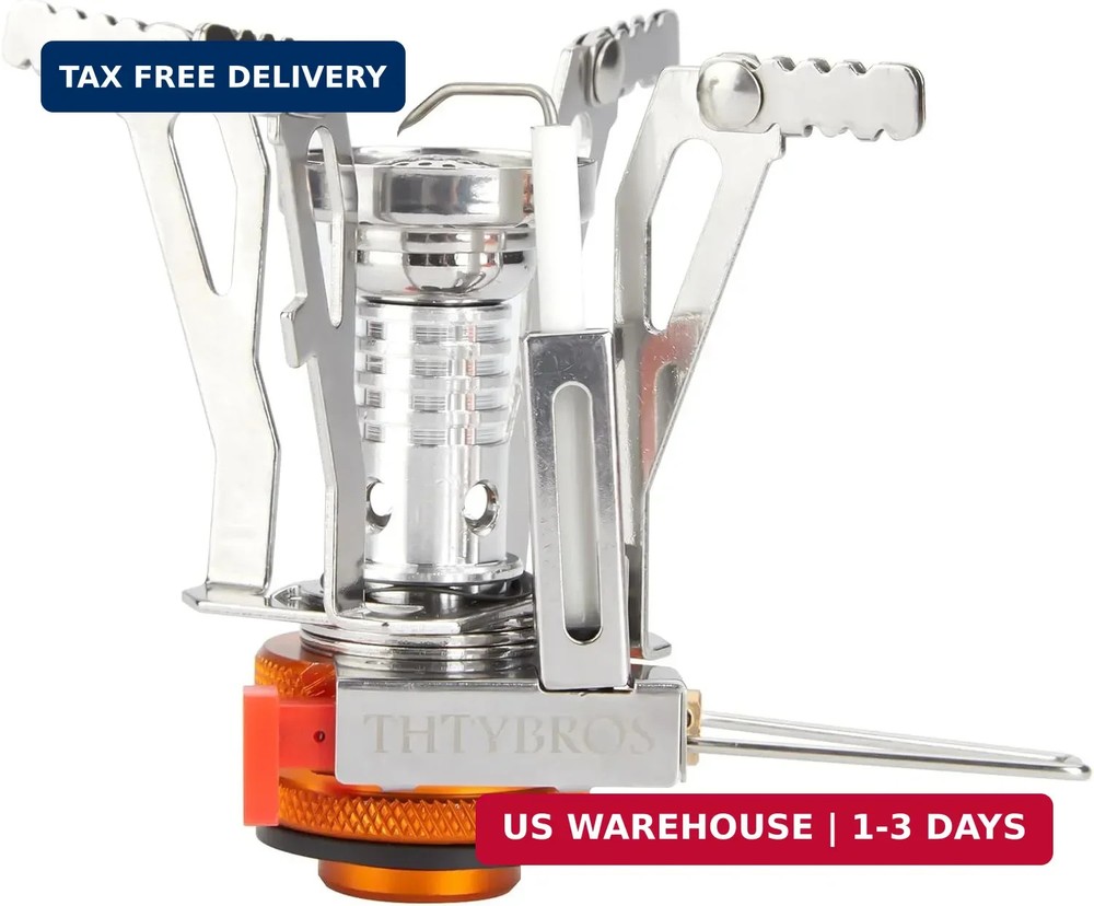 THTYBROS Portable Camping Stove with Piezo Ignition | 3000W Windproof Backpackin