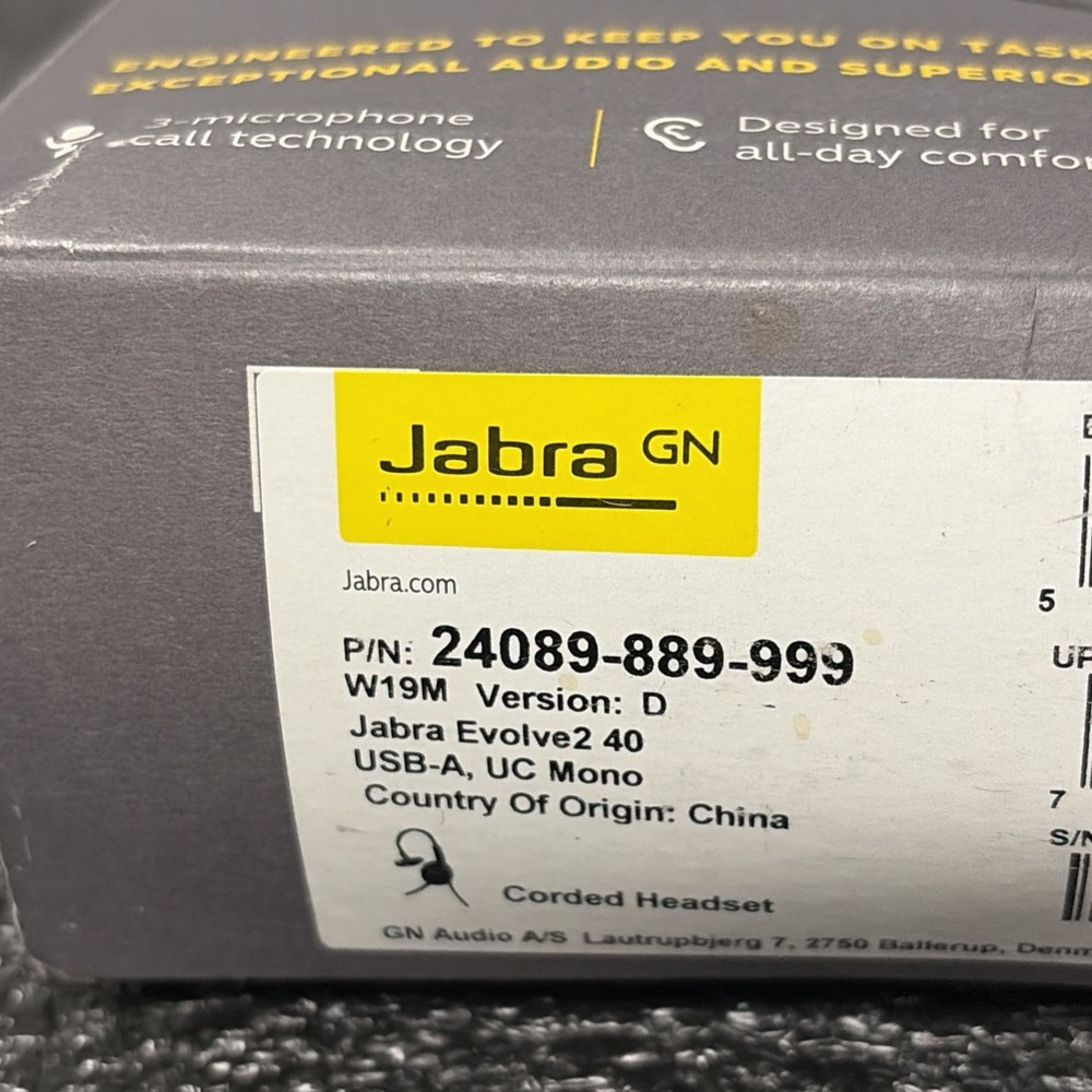 Jabra Evolve2 40 USB-A (corded Headset) (DD)