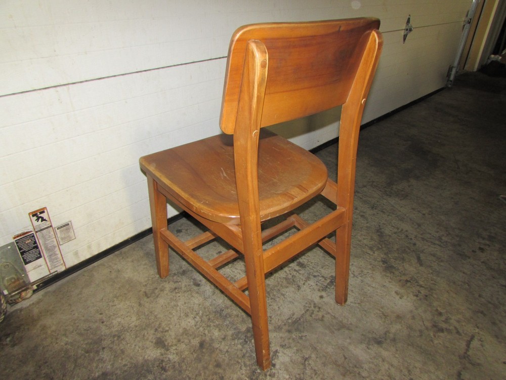 18" Solid Wood Wooden School Library Student Study Chair Restaurant (sthm)
