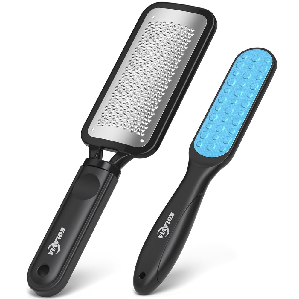 2 Pack Foot File Callus Remover Double Sided Heel Scraper Pedicure Tool