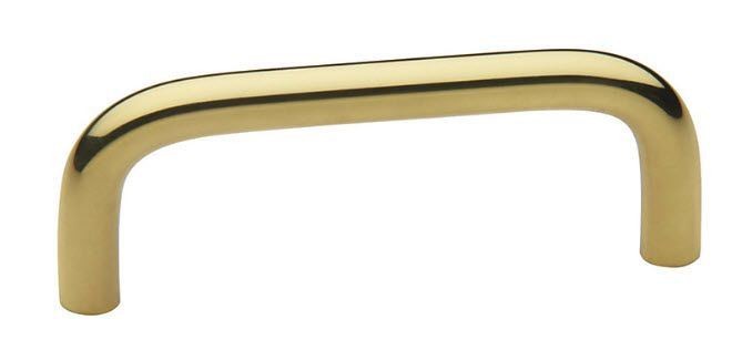 3-3/4" Wire Pull Solid Polished Brass