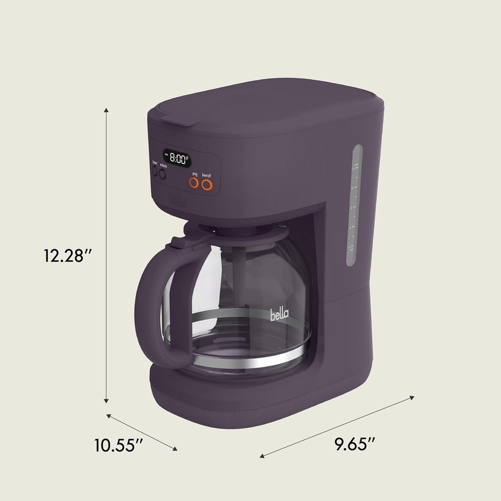 12 Cup Programmable Coffee Maker LCD Auto Shutoff 900W Plum