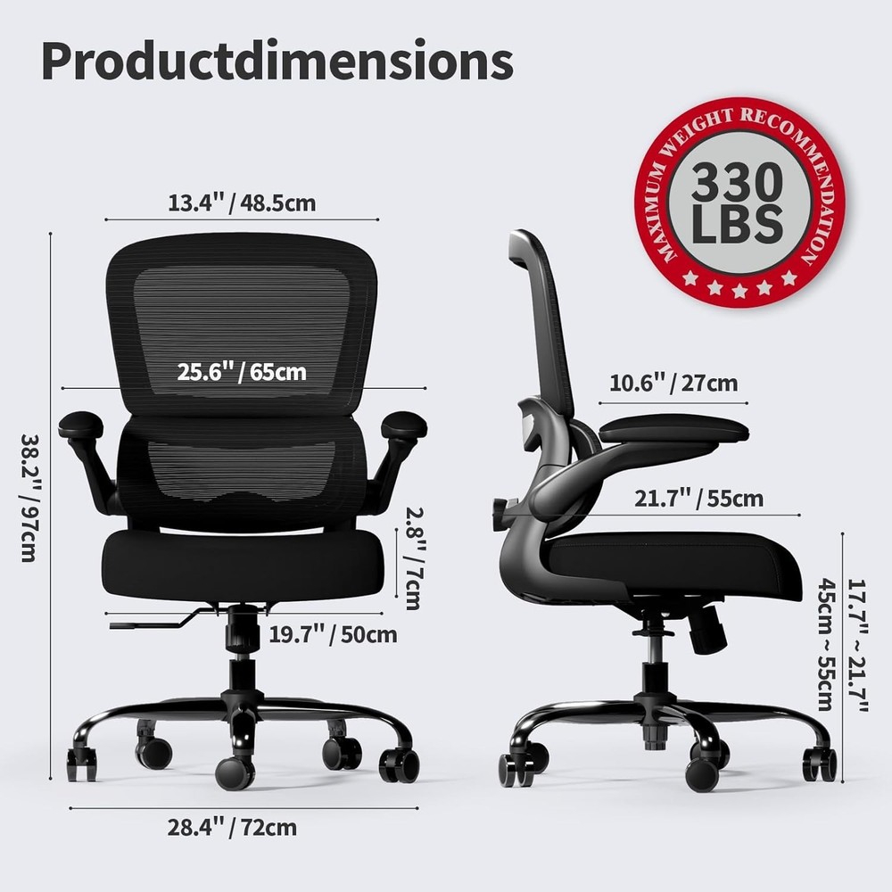Adjustable Mesh Computer Chair with Rolling Wheels - Perfect for Gaming & Office